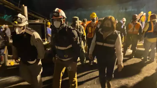 Labores de rescate de los mineros atrapados