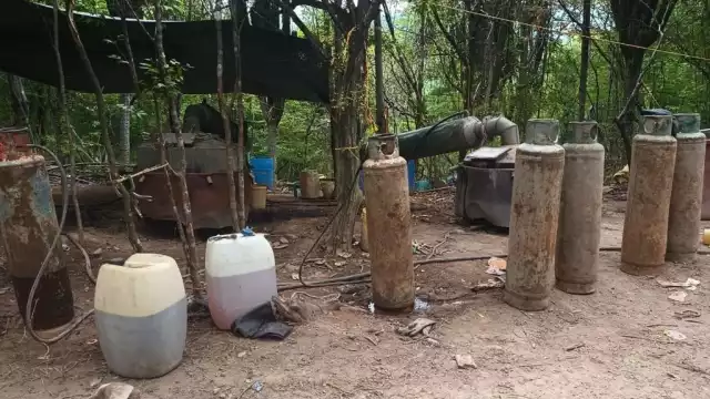 El laboratorio clandestino fue ubicado en el poblado de Corral Viejo, en el municipio de Culiacán, Sinaloa