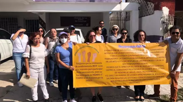Los maestros del DGTI Yucatán señalaron que de no ser atendidos, irían por la vía legal