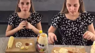 Joven canadiense muestra cómo se prepara un elote en México: VIDEO