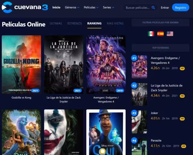 Cuevana 3 es una de las plataformas para ver películas más visitadas en todo el mundo