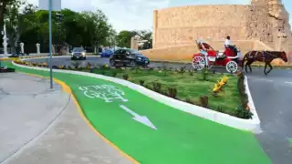 Así luce la glorieta del Monumento a la Patria en Mérida tras rehabilitación: FOTOS