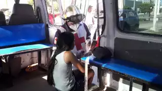 Varios del los pasajeros de la combi presentaron cuadros de crisis nerviosa Foto: José Pacheco