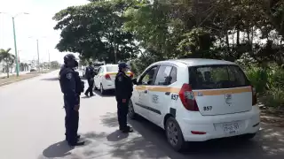 El filtro se instaló a la altura de un conocido cementerio en donde llegaron alrededor de seis agentes