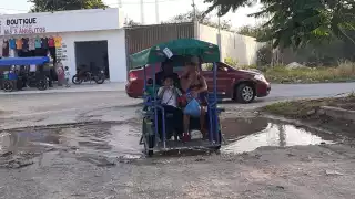El agua se estanca en los baches, generando moscos