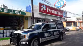 Según testimonio, fueron dos sujetos encapuchados quienes entraron a la farmacia de manera agresiva, uno de ellos con un arma de fuego
