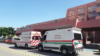 Las ambulancias llegaron para auxiliar al trabajador