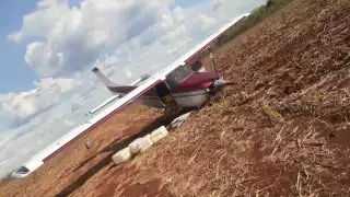 Recientemente descendió una avioneta Cessna, presuntamente perteneciente al crimen y región donde se han dado trasiegos de cocaína.