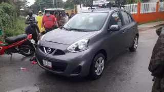 La policía de Chetumal llegó al lugar para el deslinde de responsabilidades Foto: Ramiro Can