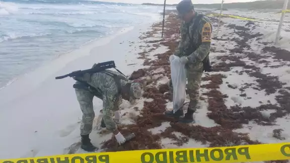 Los paquetes con marihuana fueron asegurados Los paquetes con marihuana fueron asegurados