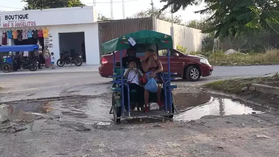 El agua se estanca en los baches, generando moscos El agua se estanca en los baches, generando moscos