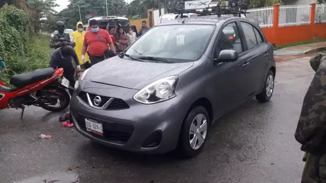 La policía de Chetumal llegó al lugar para el deslinde de responsabilidades Foto: Ramiro Can