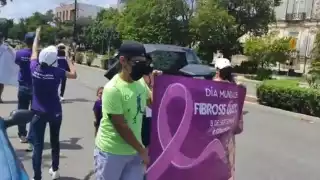 El colectivo marcha en el Paseo de Montejo de Mérida