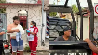 Con apoyo y ánimo de los testigos, un hombre mantuvo inmovilizado en la vía pública al posible delincuente, hasta la llegada de las autoridades