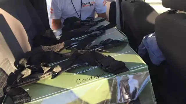 El traslado del material se realizó bajo un fuerte operativo de seguridad