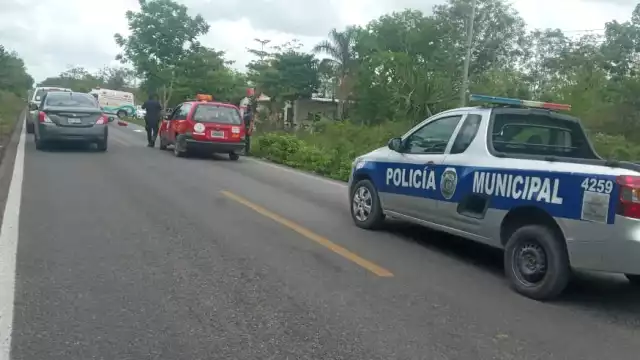 El accidente ocurrió en la carretera, poco antes de llegar a la comunidad de Valladolid Nuevo