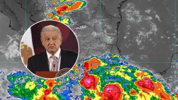 El presidente López Obrador emitió un aviso urgente por la inminente llegada del huracán John