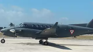 Arribaron en esta aeronave