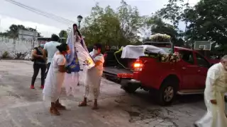 Tras la procesión, se celebró la misa en honor a la Virgen siguiendo todas las medidas de prevención contra el coronavirus