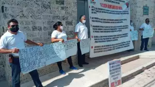 Trabajadores del INAH en Quintana Roo protestan por un mejor equipo de trabajo