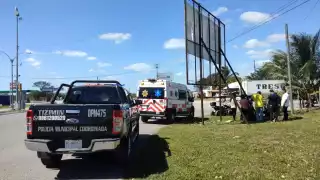 El hombre fue trasladado a un hospital de Tizimín