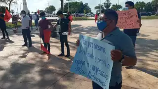 Los manifestantes de dijeron engañados