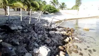 Vacacionistas y locales se instalan en palapas particulares o acuden a otra zona de la costa