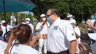 La caminata por este poblado al sur de la capital arrancó a las 10 de la mañana