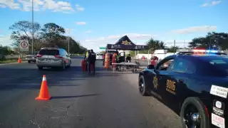 El puesto de alcoholimetría fue colocado en el periférico de Mérida