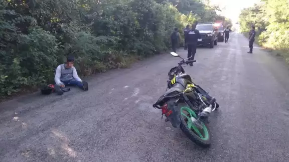 El motociclista fue trasladado al hospital de Tizimín