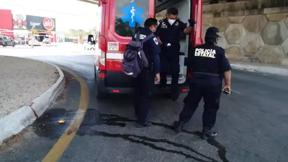 El hombre resultó con una herida en la cabeza, por lo que fue llevado al hospital O`Horán El hombre resultó con una herida en la cabeza, por lo que fue llevado al hospital O`Horán