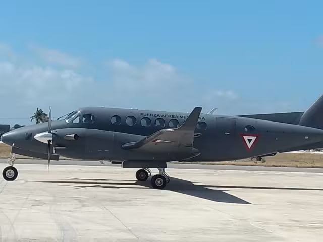 Arribaron en esta aeronave