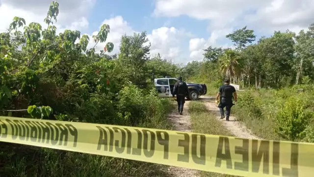 La zona del fraccionamiento Prado Norte de Cancún fue acordonada por policías para las diligencias correspondientes