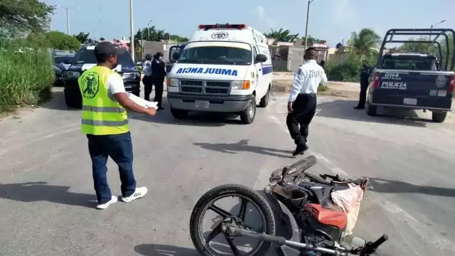 El motociclista sufrió algunas lesiones que no ponen en peligro su vida