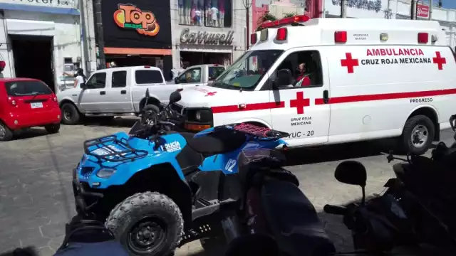 Las tres personas fueron atendidas y trasladadas a un hospital en Progreso