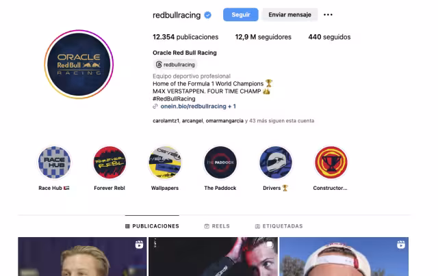 Red Bull sigue perdiendo seguidores en X e IG