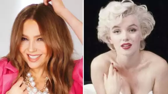 Thalía recreó el disfraz de una de las actrices más emblemáticas del cine estadounidense, Marilyn Monroe Thalía recreó el disfraz de una de las actrices más emblemáticas del cine estadounidense, Marilyn Monroe