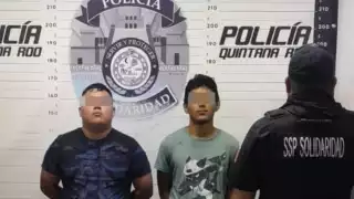 Los cuatro asegurados y las posibles drogas fueron puestos a disposición de la Fiscalía General del Estado