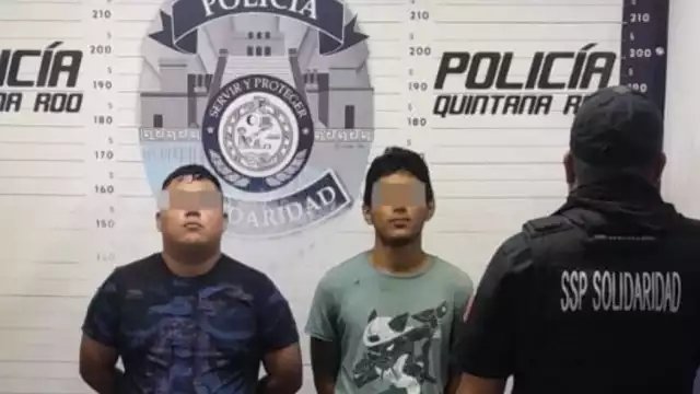 Los cuatro asegurados y las posibles drogas fueron puestos a disposición de la Fiscalía General del Estado