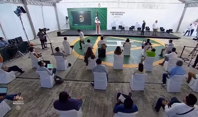 El Presidente de México encabeza la tradicional mañanera desde San Francisco de Campeche