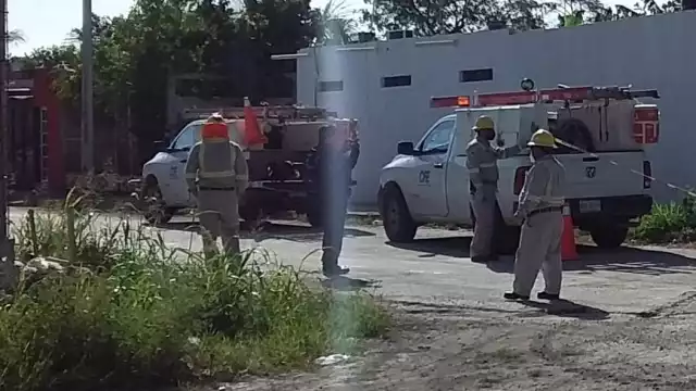 Los trabajadores procedieron a levantar el reporte correspondiente