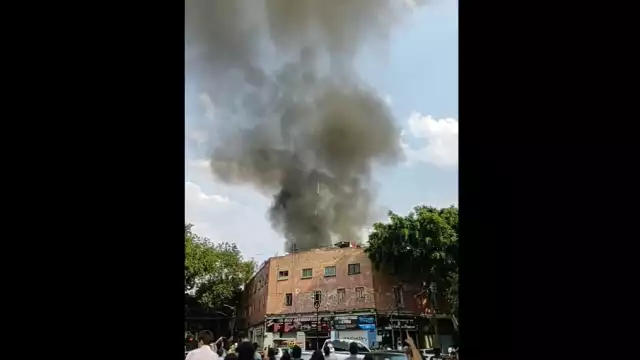 Se registra incendio en edificio de alcaldía Cuauhtémoc