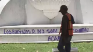 Nadie observó a los responsables de las pintas