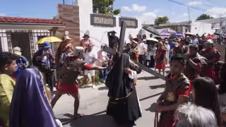 Acabar con la injusticia, mensaje central del viacrucis en Santa Ana, Campeche