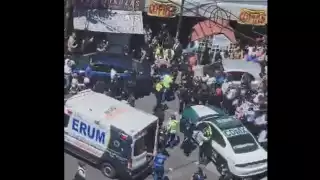 Una fuerte movilización se registró en medio del pánico