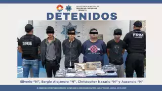 Los detenidos fueron identificados como Silverio “N”, Sergio Alejandro “N”, Christopher Nazario “N” y Ausencio “N”