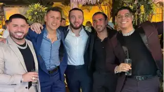 Eduin Caz y el Cata Domínguez coincidieron en una fiesta