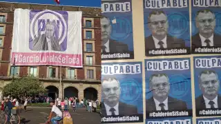En letras rosas, como las que se usó en la imagen para promover la marcha de la defensa del INE, se leía #GarcíaLunaNoSeToca.