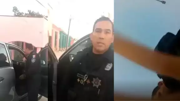 El momento fue captado por el mismo ciudadano que fue agredido El momento fue captado por el mismo ciudadano que fue agredido