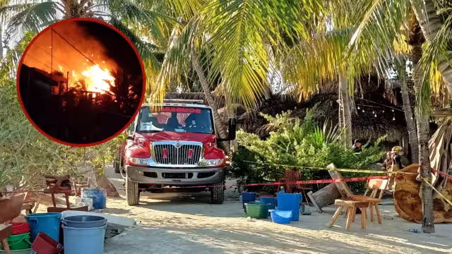 Hasta el momento no se sabe la causa del incendio en los dos hoteles de Holbox